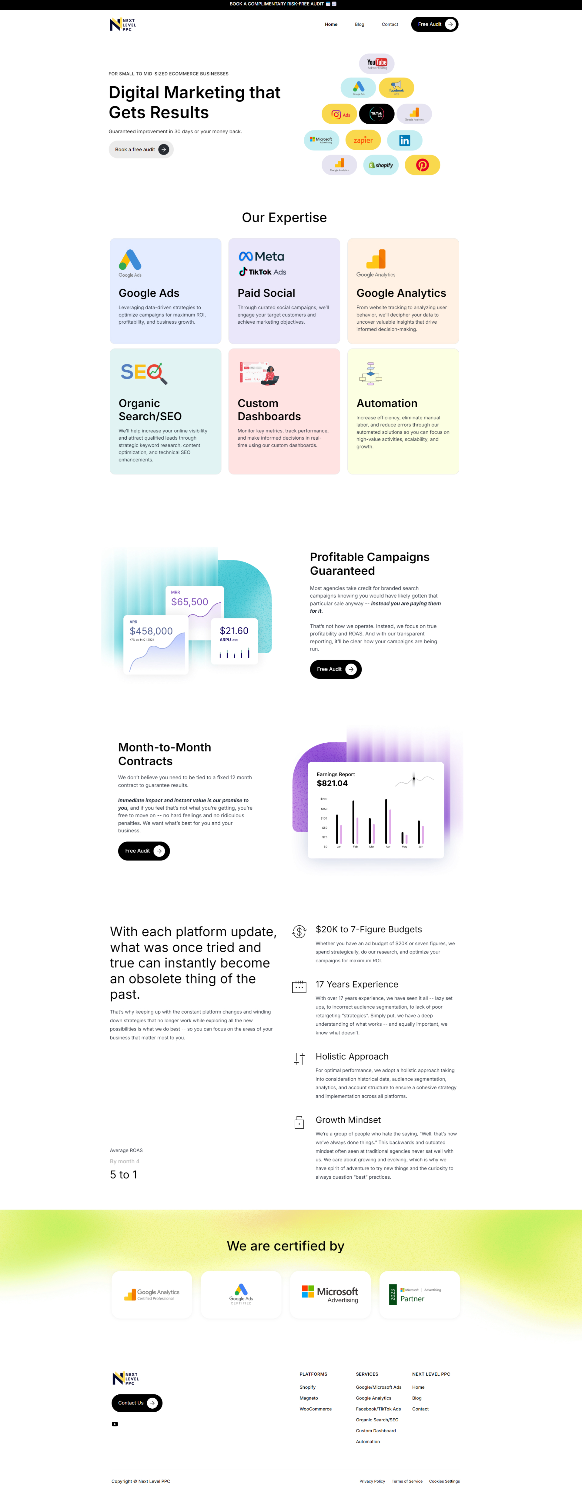 Next Level PPC website