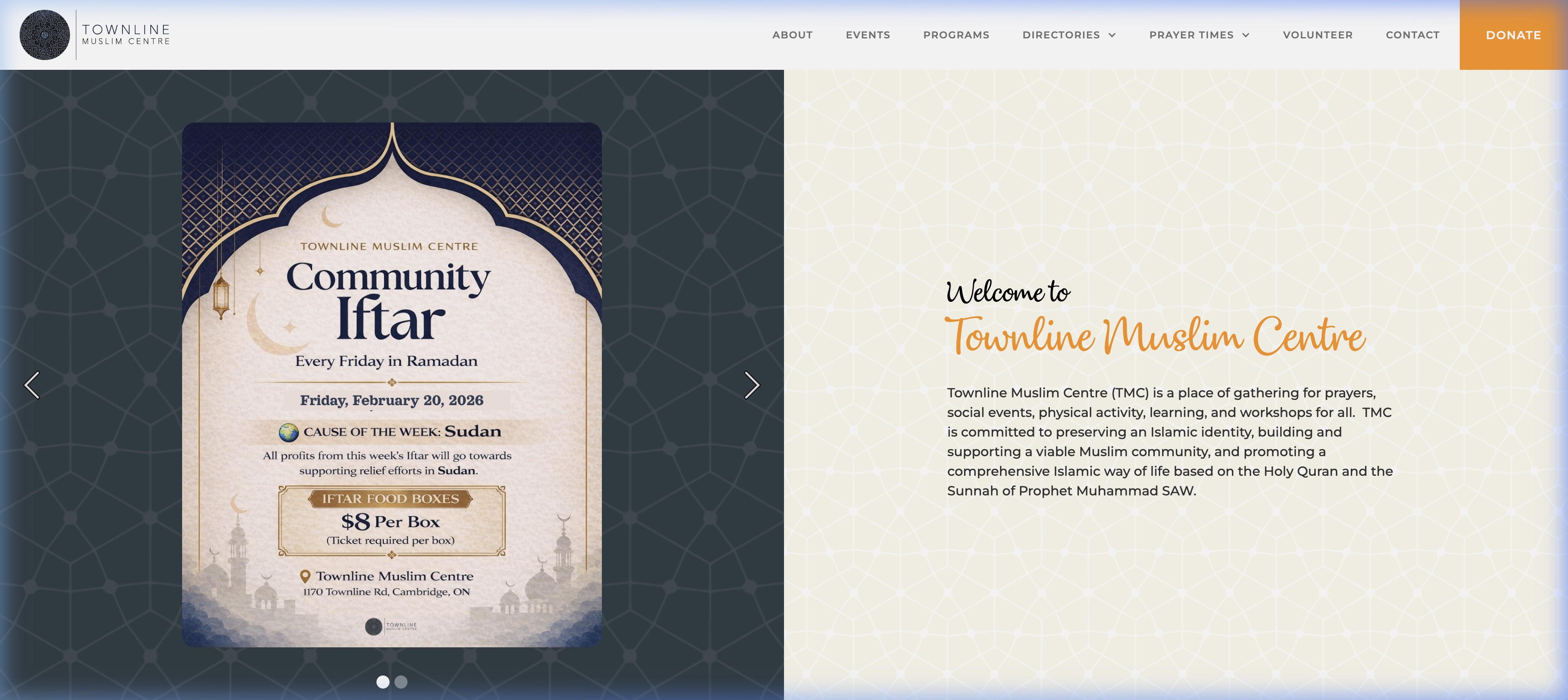 Townline Muslim Centre website